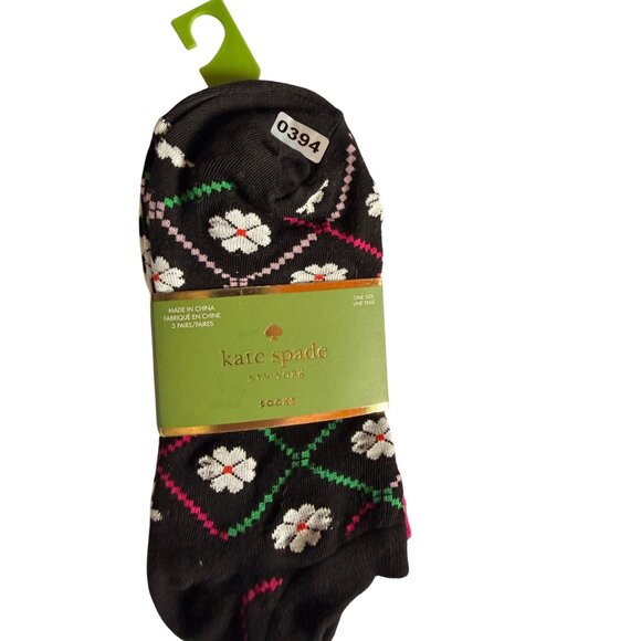 Kate Spade Womens 3-Pair Socks Set Floral & Striped Patterns One Size Fits All - Picture 5 of 5